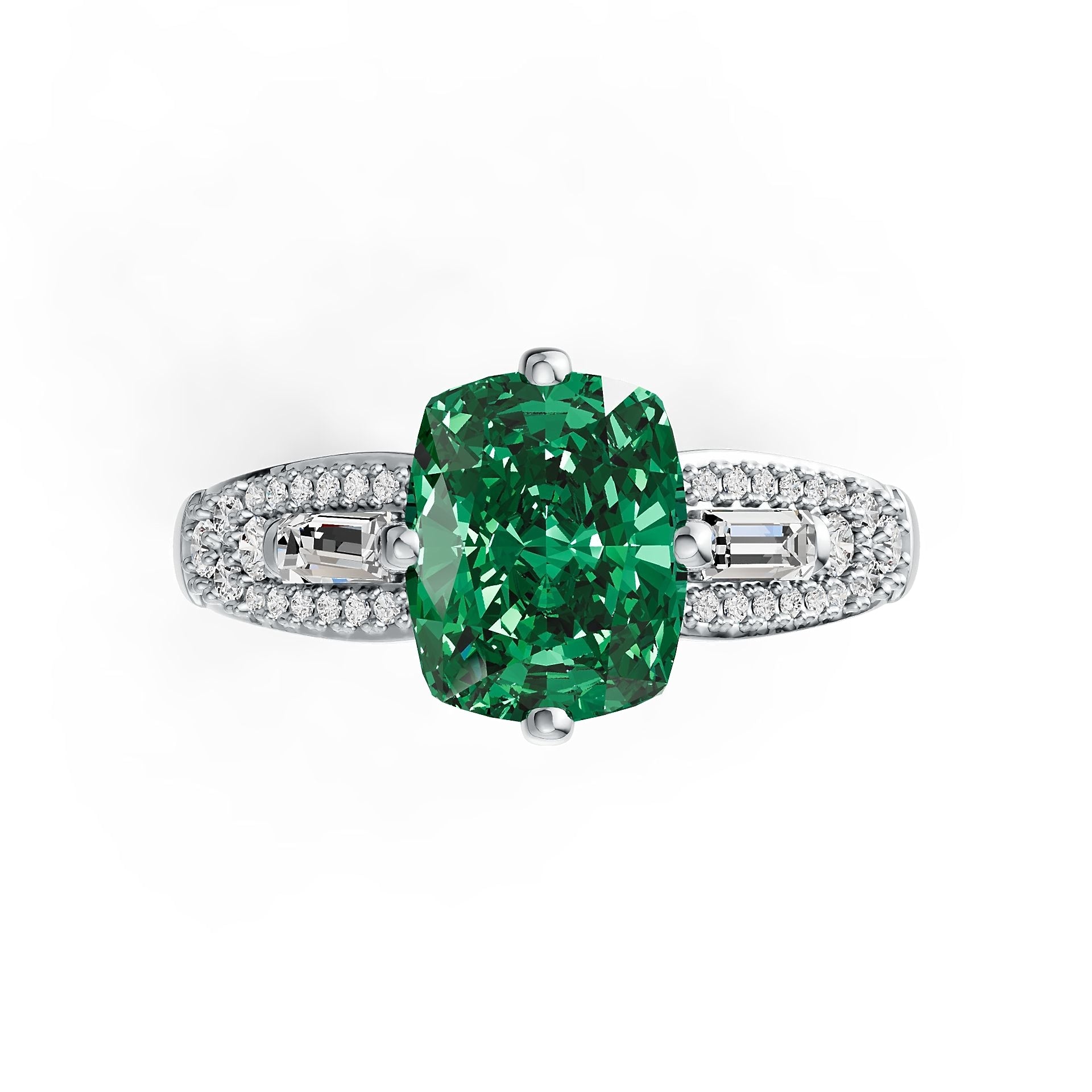 Sterling Silver Semi Mount Ring Setting Cushion CU 10X8mm DHJ