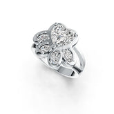 14K Gold Semi Mount Ring Setting Heart HT 8X8mm DHJ