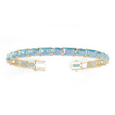 18K Gold Semi Mount Bracelet Setting Round Ro 9x6mm Syz Jewelry