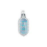 18K Gold Semi Mount Pendant Setting Oval OV 20X10mm Cabochon Diamond Accent DHJ