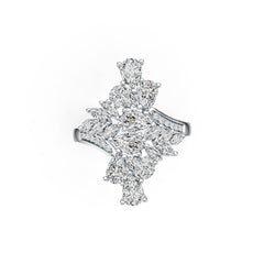 Sterling Silver Semi Mount Ring Setting Pear PE 6X4mm DHJ