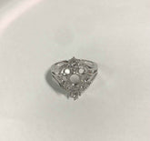 14K Gold Semi Mount Ring Setting Round RD 6x6mm RD 3.5mm Diamond Accent DHJ