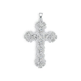Sterling Silver Semi Mount Pendant Setting Oval OV 7X5mm Cross Pendant DHJ