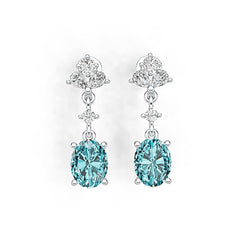 Sterling Silver Semi Mount Earrings Setting Oval OV 9X7mm DHJ