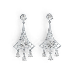14K Gold Semi Mount Earrings Setting Round RD 9x9mm Diamond Accent DHJ