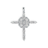 Sterling Silver Semi Mount Pendant Setting Oval OV 5x3mm RD 3x3mm DHJ