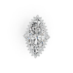 Sterling Silver Semi Mount Ring Setting Marquise MQ 31X14mm DHJ