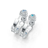 14K Gold Semi Mount Earrings Setting Oval OV 4X3mm Diamond Accent DHJ