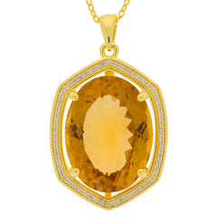 10K Gold Semi Mount Pendant Setting Oval OV 20X15mm Halo Moissanite Accent Syzjewelry