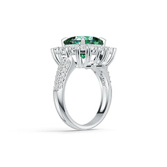 Sterling Silver Semi Mount Ring Setting Cushion CU 10x10mm Halo Syzjewelry