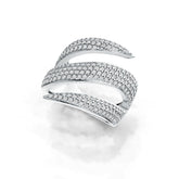10K Gold Cocktail Ring Wrap-Style with or Mossanite Moissanite Accent DHJ