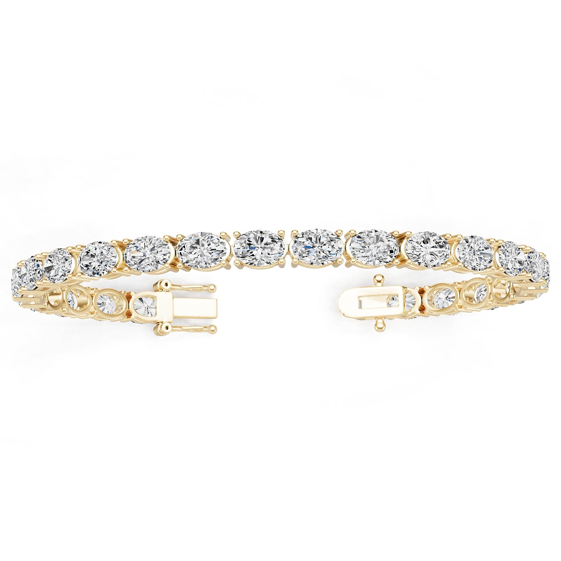18K Gold Semi Mount Bracelet Setting Oval Ov 7x5mm Syz Jewelry