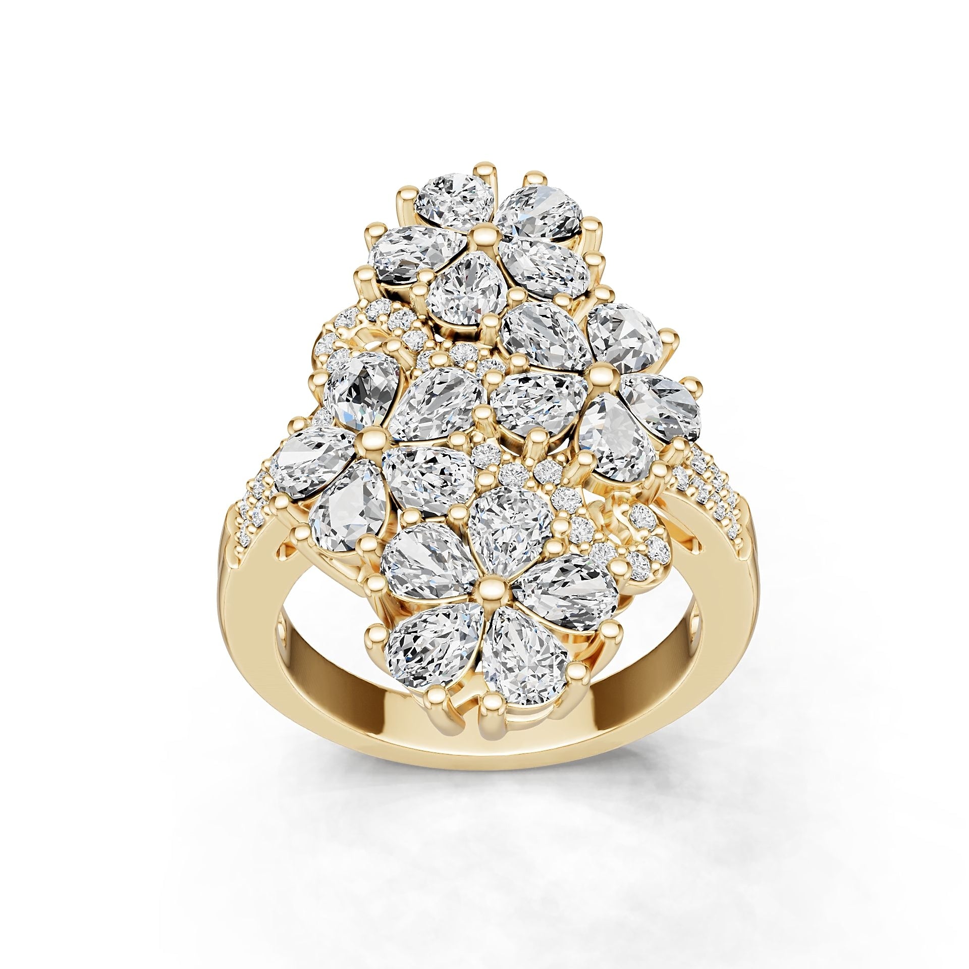 Platinum Semi Mount Ring Setting Pear Pe 4x3mm Diamond Accent Syz Jewelry