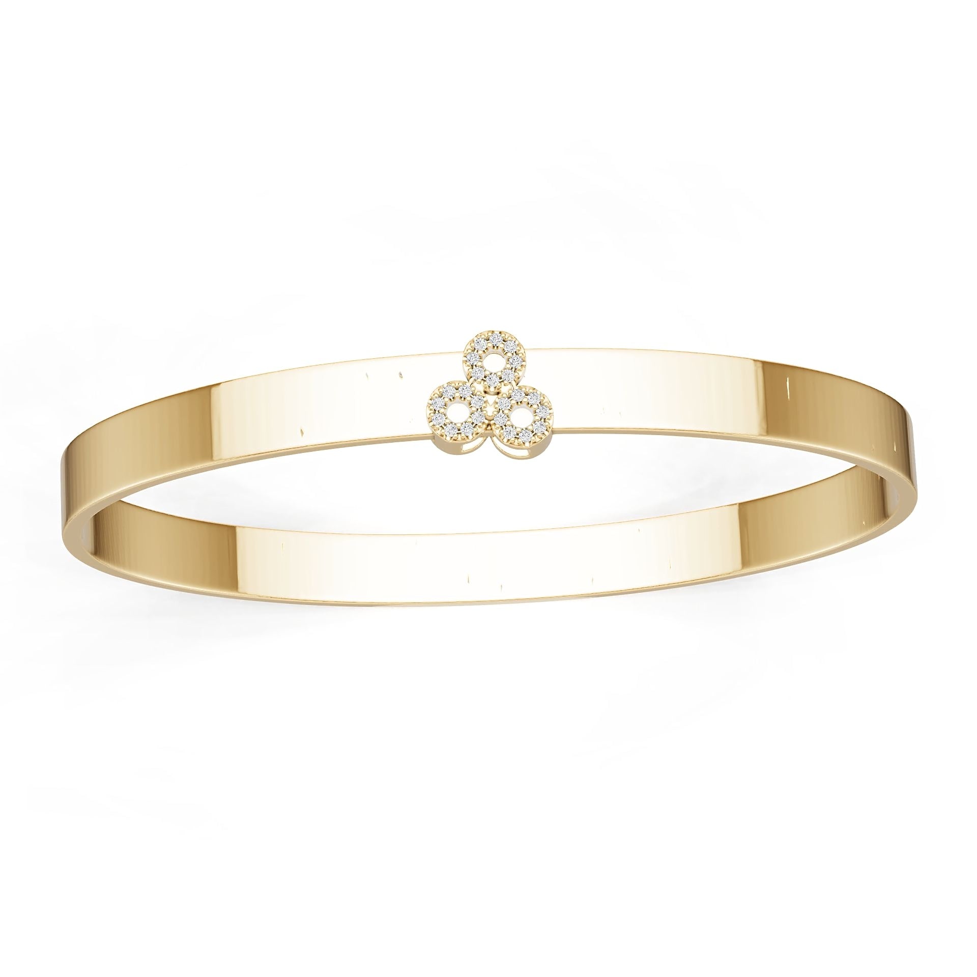 18K Gold Semi Mount Bracelet Setting Round Ro 6x6mm Syz Jewelry