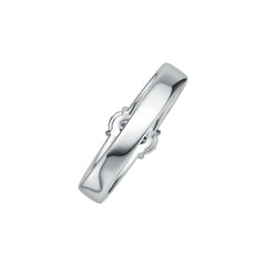 Sterling Silver Semi Mount Ring Setting Oval OV 8X6mm Infinity Shank DHJ