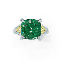 Sterling Silver Semi Mount Ring Setting Cushion CU 12X12MM TRI 6X5MM DHJ