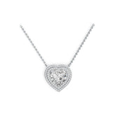 18K Gold Semi Mount Pendant Setting Heart HT 12X12mm Diamond Accent DHJ