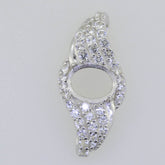 10K Gold Semi Mount Pendant Setting Oval OV 8X6mm Moissanite Accent Syzjewelry