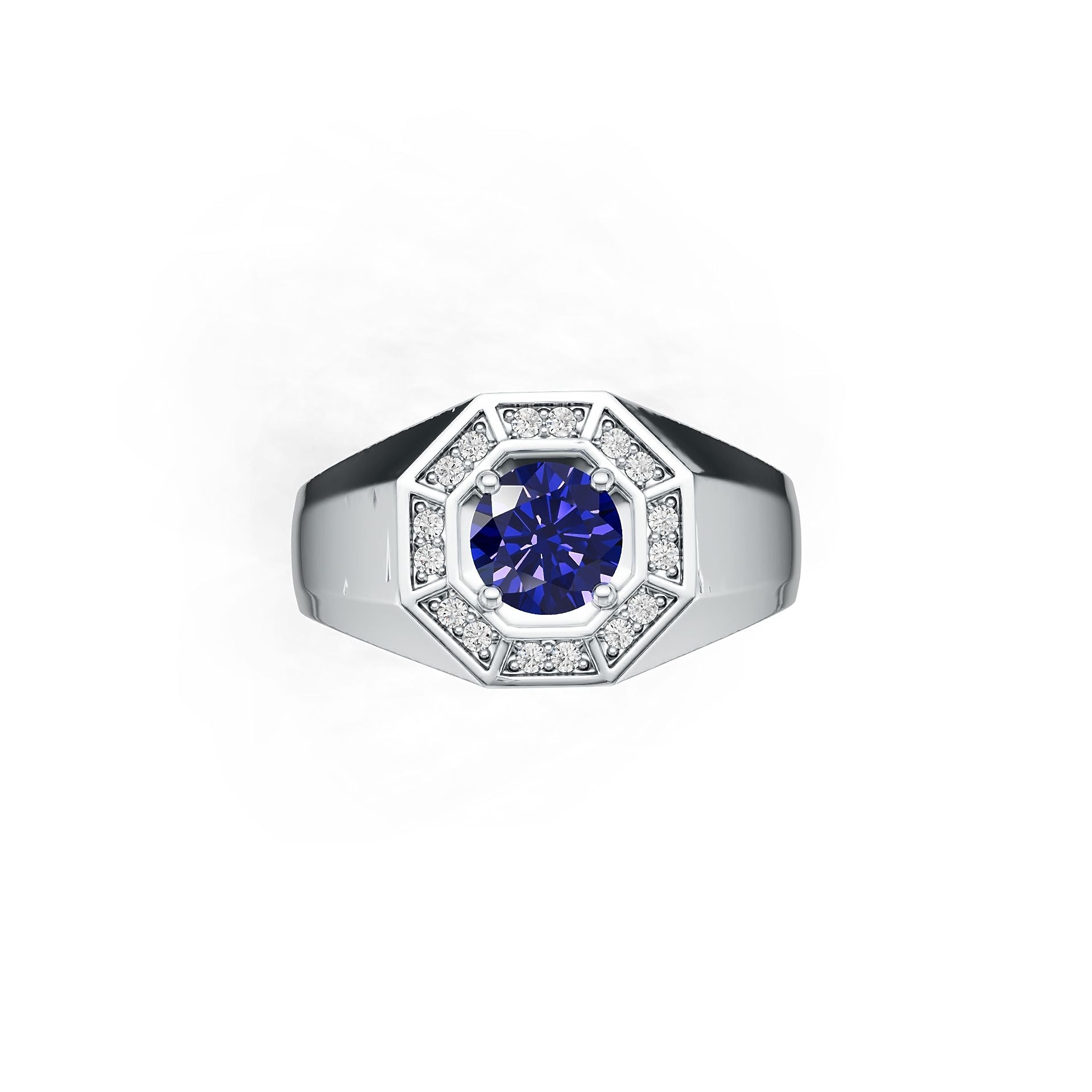 Sterling Silver Semi Mount Ring Setting Round RD 6x6mm Men's Ring Syzjewelry