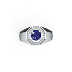 Sterling Silver Semi Mount Ring Setting Round RD 6x6mm Men's Ring Syzjewelry