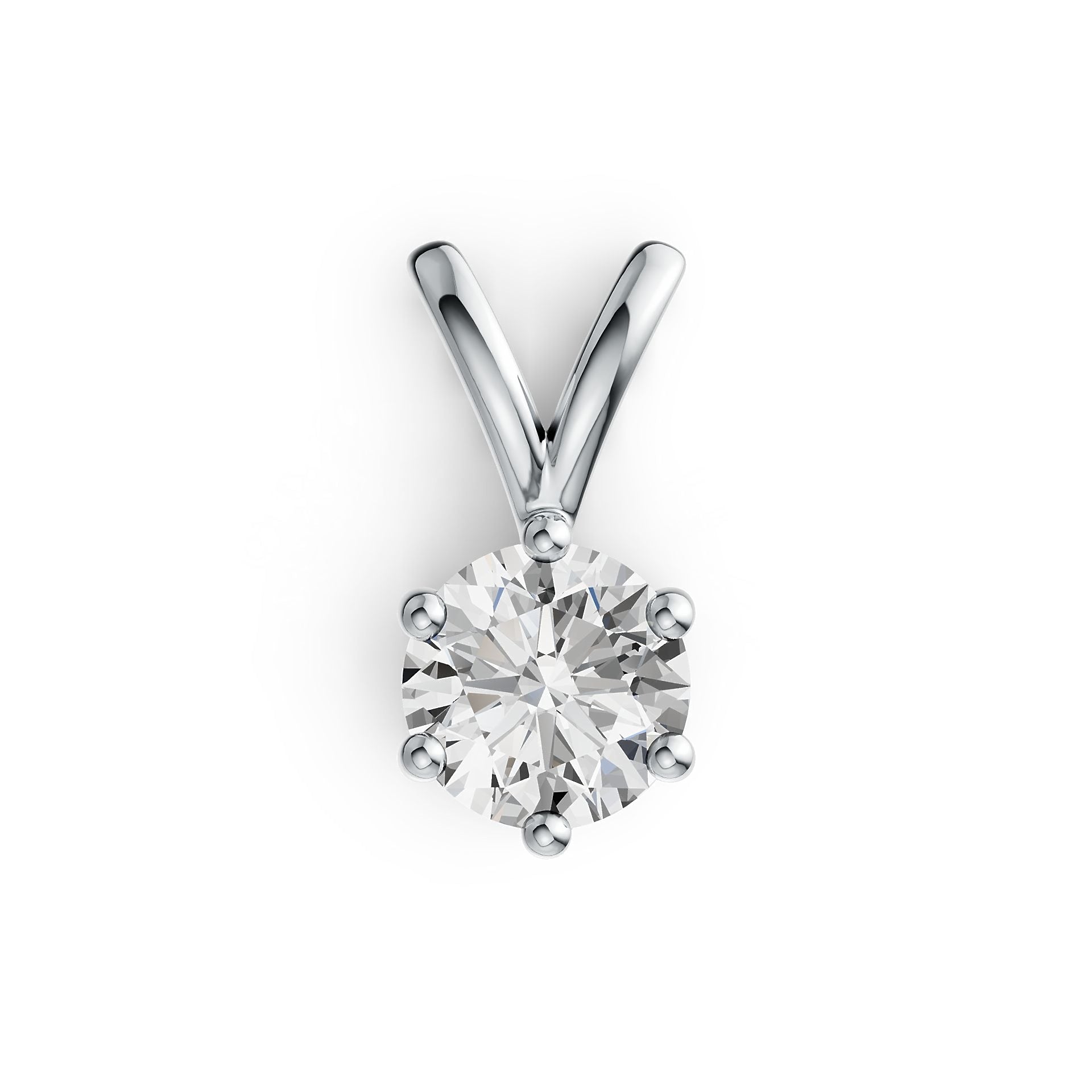 Sterling Silver Semi Mount Pendant Setting Round RD 6x6mm DHJ
