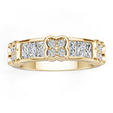 18K Gold Semi Mount Ring Setting Princess Pr 4x2mm Diamond Accent Syz Jewelry