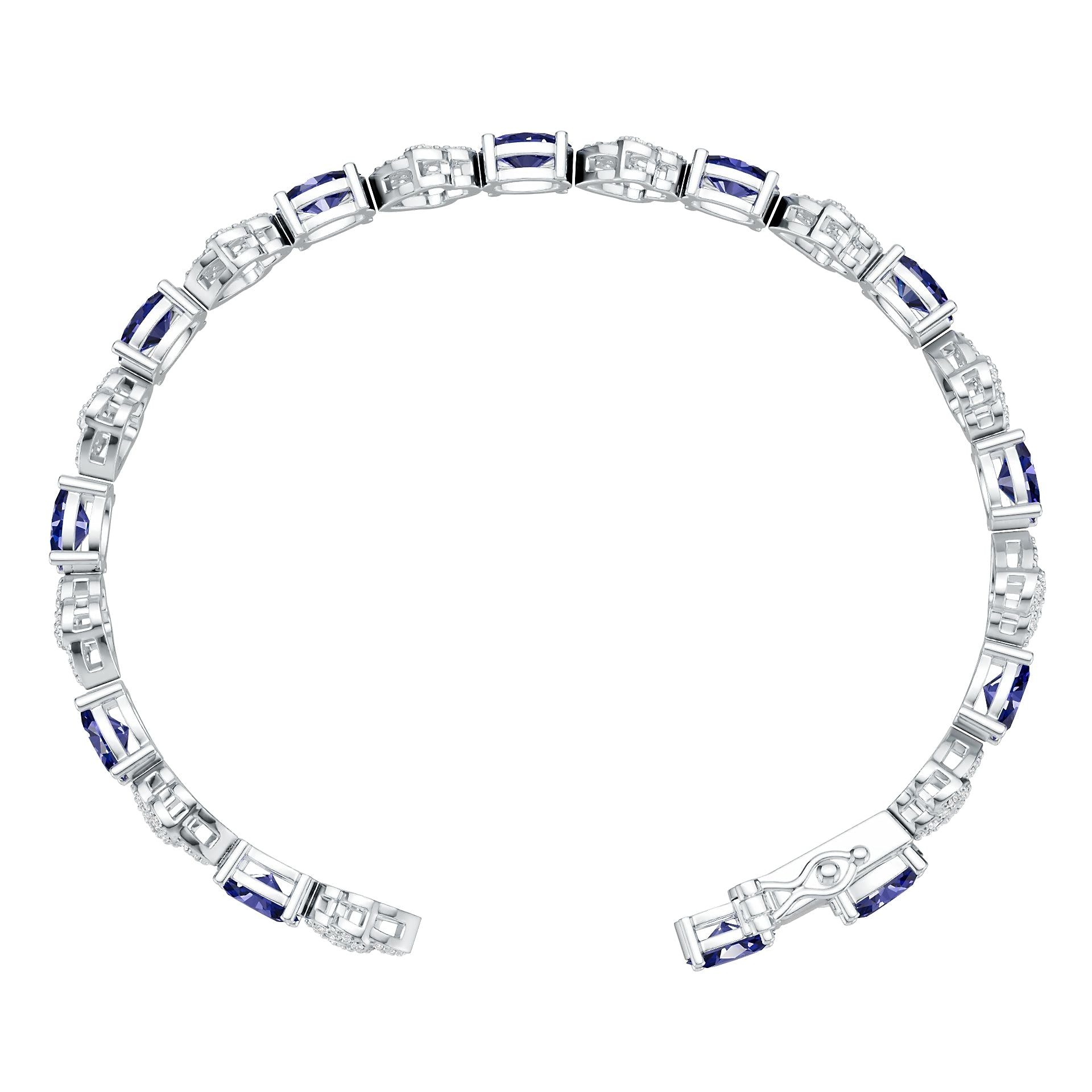 Sterling Silver Semi Mount Bracelet Setting Oval OV 7X5mm DHJ