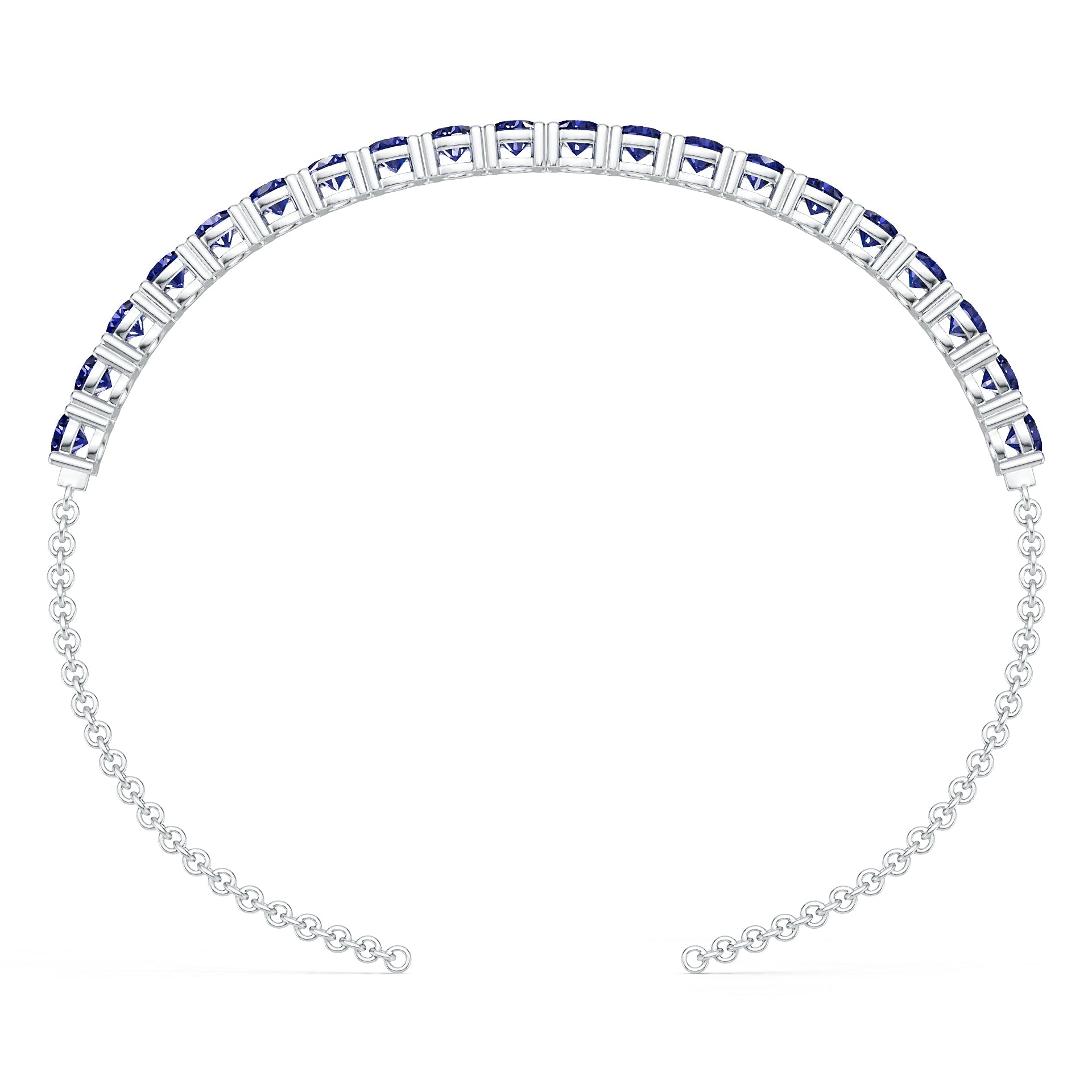 Platinum Semi Mount Bracelet Setting Round Ro Syz Jewelry