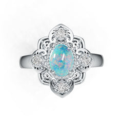 Sterling Silver Semi Mount Ring Setting Oval OV 8X6mm Cabochon DHJ