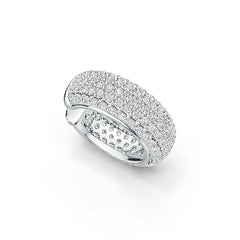 Platinum Semi Mount Earrings Setting Round RD 1.0mm Diamond Accent DHJ