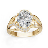 Platinum Semi Mount Ring Setting Round Ro 5x9mm Diamond Accent Syz Jewelry