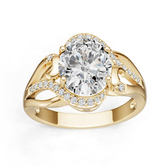 Platinum Semi Mount Ring Setting Round Ro 5x9mm Diamond Accent Syz Jewelry
