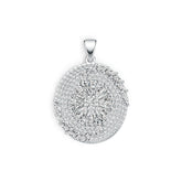 Platinum Semi Mount Pendant Setting Pear PE 5X3mm Diamond Accent DHJ