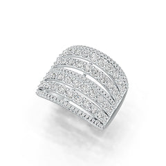 18K Gold Semi Mount Ring Setting Round RD 2.5mm Diamond Accent DHJ