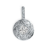 Sterling Silver Semi Mount Pendant Setting Round RD 8x8mm DHJ