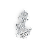 Sterling Silver Semi Mount Pendant Setting Round RD 8x8mm DHJ