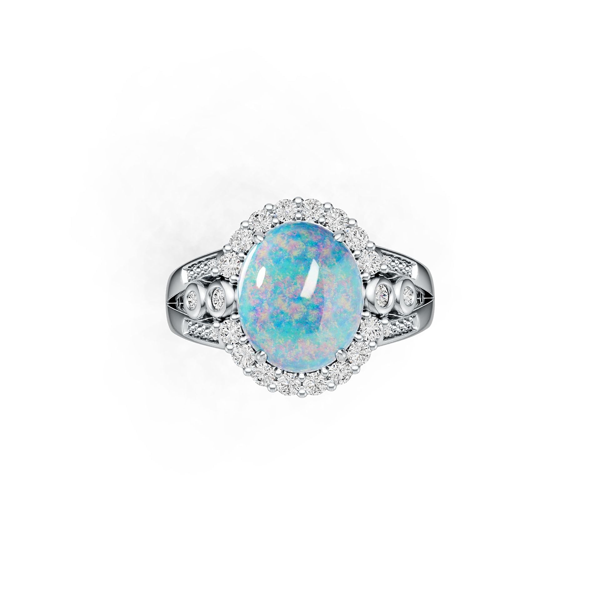 Sterling Silver Semi Mount Ring Setting Oval OV 12x10mm White Topaz Cabchon Syzjewelry