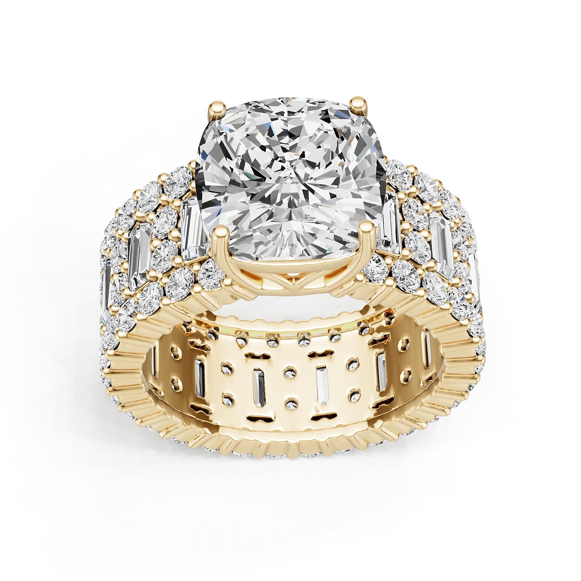 Sterling Silver Semi Mount Ring Setting Round Ro 10x10mm DHJ