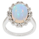 14K Gold Semi Mount Ring Setting Oval OV 14X10mm D-PJC25363R Diamond Accent Syzjewelry
