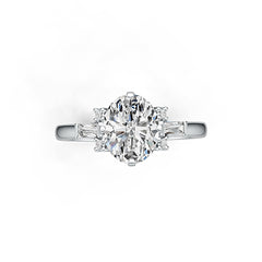 Sterling Silver Semi Mount Ring Setting Oval OV 10X8mm White Topaz M0075DK21205R - Syzjewelry