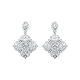 Platinum Semi Mount Earrings Setting Round Ro 6x6mm Syz Jewelry