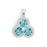 Sterling Silver Semi Mount Pendant Setting Round RD 8x8mm DHJ