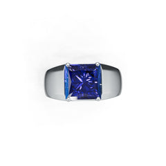 Men's Sterling Silver Semi Mount Ring Setting Asscher SQ 10x10mm Syzjewelry