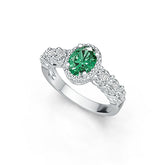 18K Gold Semi Mount Ring Setting Oval OV 8X6mm Diamond Accent DHJ