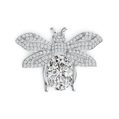 Sterling Silver Semi Mount Pendant Setting Oval OV 18X13mm Bee Theme DHJ