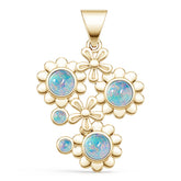 10K Gold Semi Mount Pendant Setting Round Ro 6x6mm Syz Jewelry