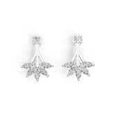 Sterling Silver Semi Mount Earrings Setting Marquise MQ 6X3mm RD 4X4mm DHJ