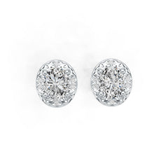 Sterling Silver Semi Mount Earrings Setting Oval OV 5X4mm DHJ