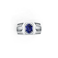 Men's Sterling Silver Semi Mount Ring Setting Oval OV 7x5mm Syzjewelry