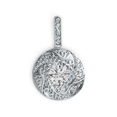 14K Gold Semi Mount Pendant Setting Round RD 8x8mm DHJ